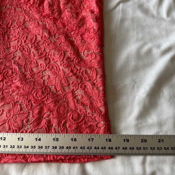 Ivanka Trump Lined Floral Lace Over Sheath Dress Pink 6 Wedding Guest Graduation - Picture 15 of 16